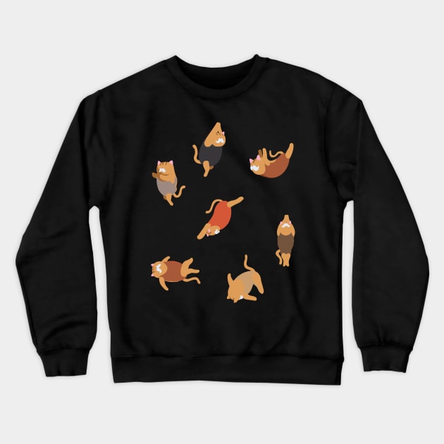 Persian Cat Swimmer Crewneck Sweatshirt by huebucket